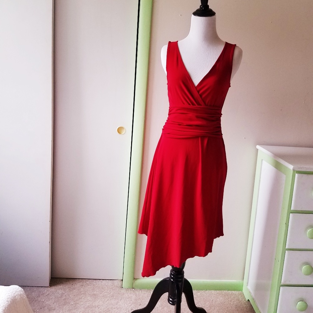 fiery red dress